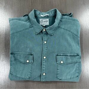 Lucky Brand Garment Dyed Western Shirt, size XL